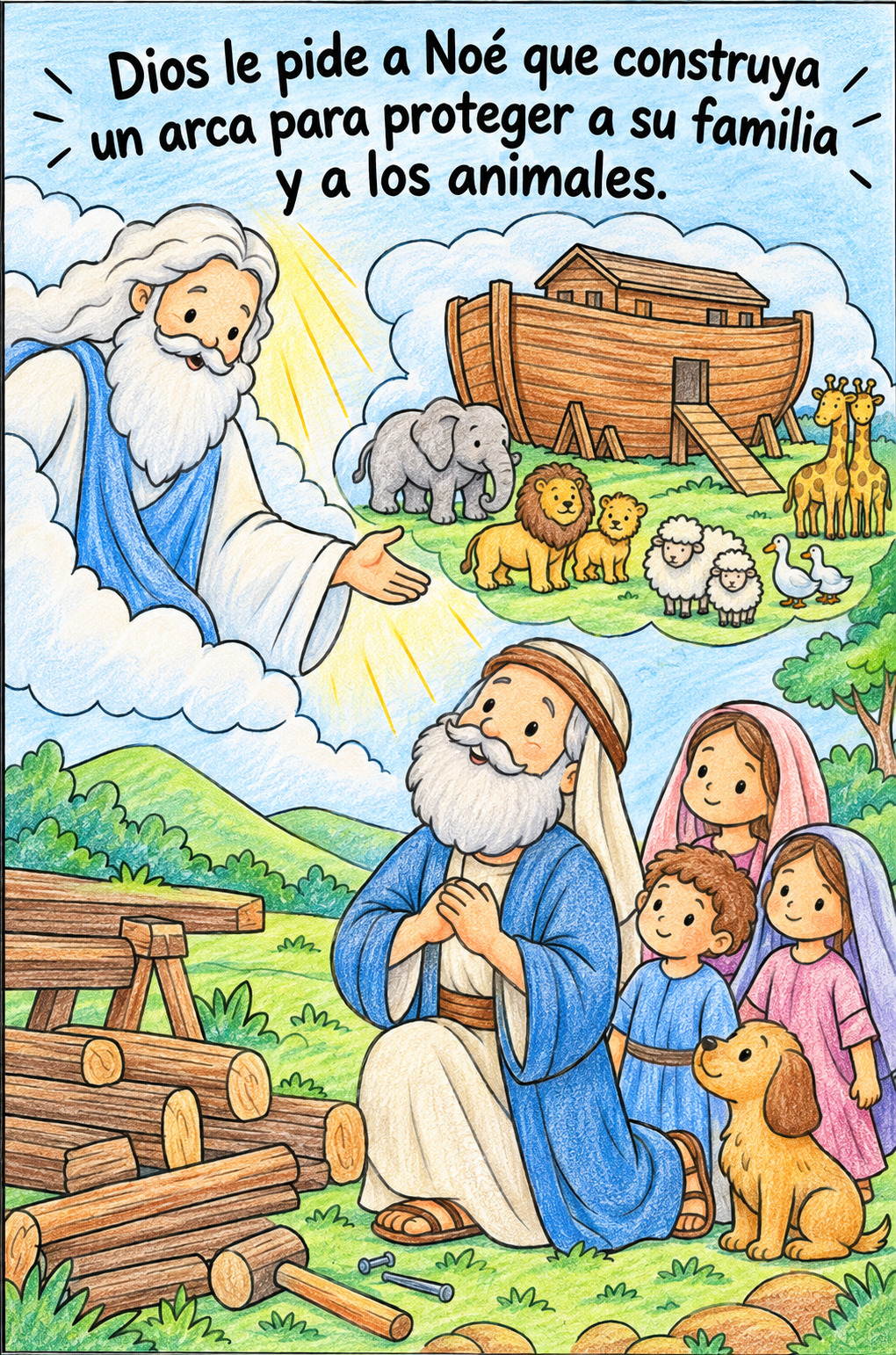 Noah building the ark
