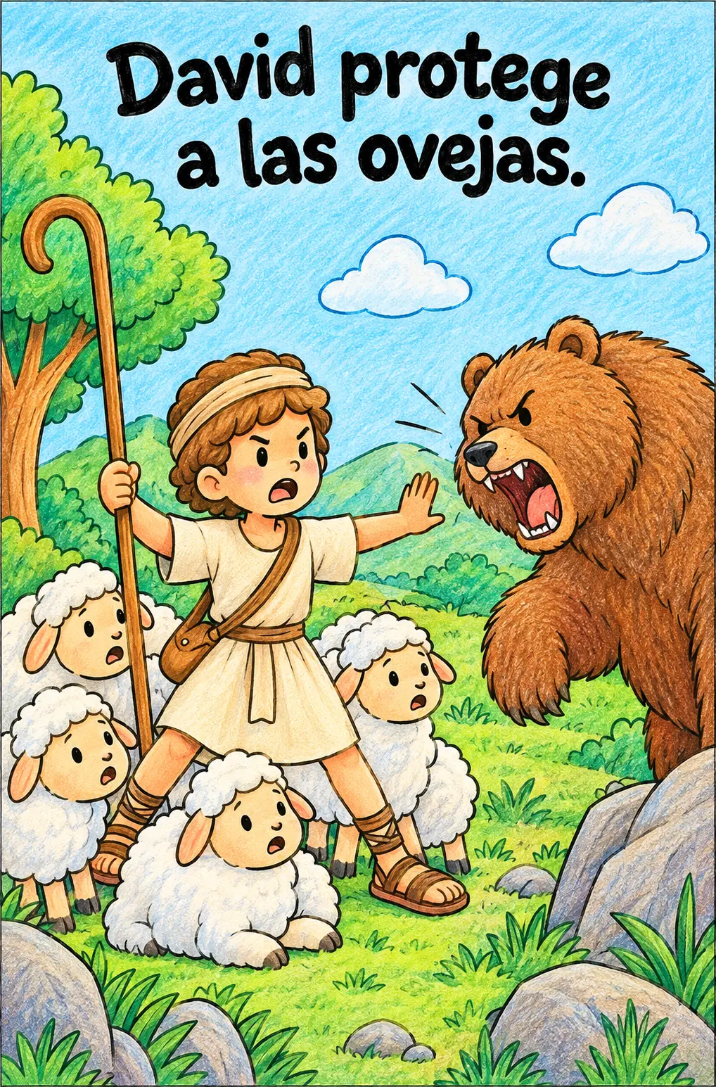 David protecting the sheep